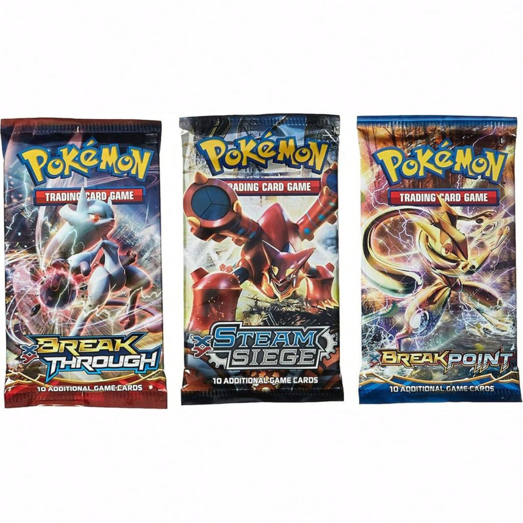 Набор случайных бустеров Pokémon TCG на английском языке – Случайные смешанные серии, Включает голографические карты, Идеально подходит для игры и коллекционирования