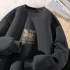 Мужская красная флисовая толстовка с капюшоном "Год Лошади" с бархатной подкладкой - Свободный крой, 100% хлопок, Круглый вырез