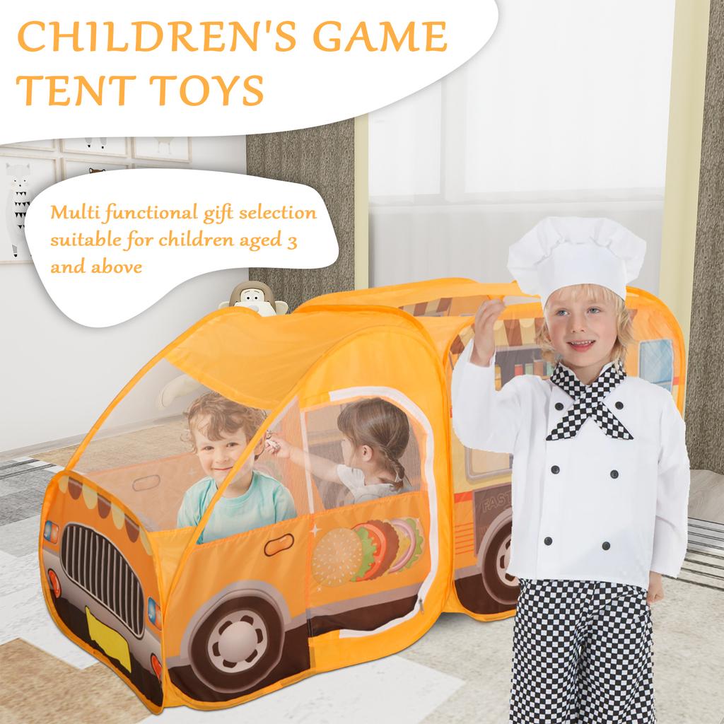 Детская палатка-фургончик с сумкой для хранения, складная игровая палатка, переносная детская игровая палатка, складная ролевая игрушка, многофункциональная еда