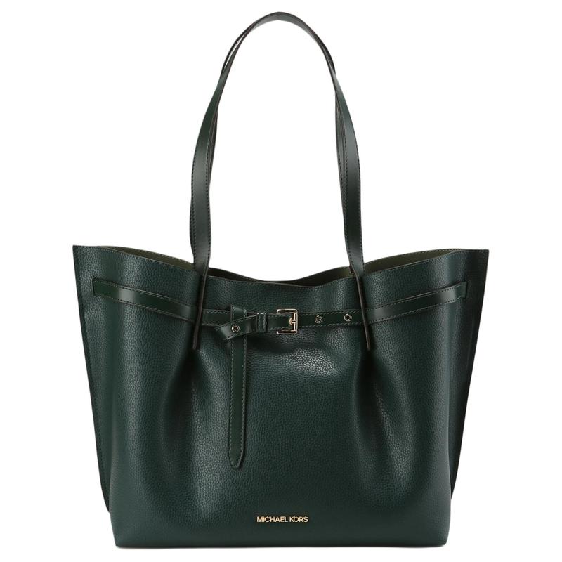 MICHAEL KORS shoulder bag Emilia Logo printed magnetic buckle closure, split cow leather, Tote bag, Tote bag, shopping bag, hand-held bag, women's