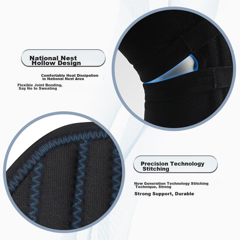 Reebok Knee Pads for Sports, Running, Basketball, Meniscus, Badminton, Soccer, Hiking, Cycling, Patellar Protection Gear