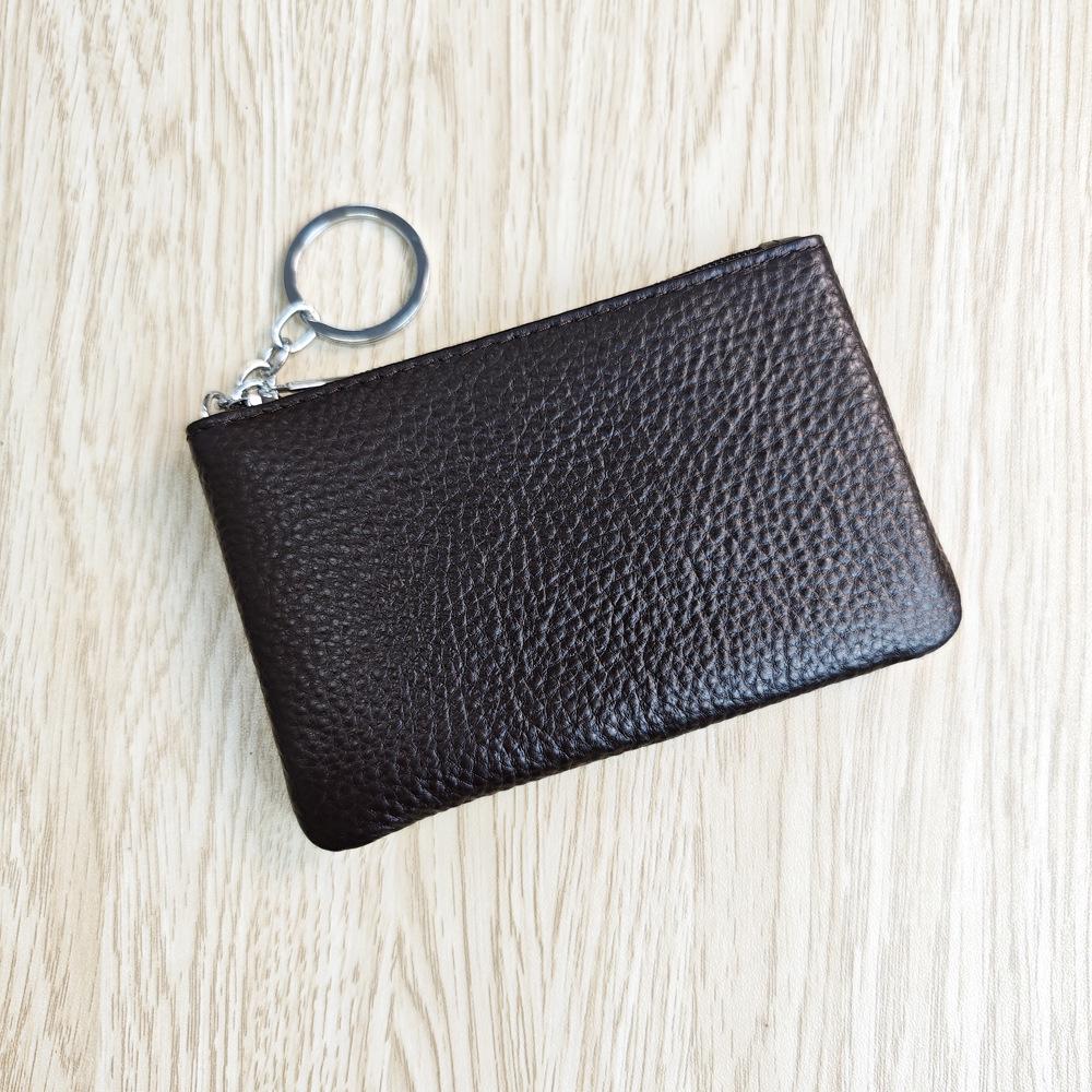 Кожаный кошелек для монет и ключница из коровьей кожи высшего качества - Мини-кошелек и визитница