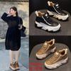 Daddy Shoes Girl 2025 Autumn New Korean Edition Thick-soled Inner Height Increasing Versatile Explosive Casual Fashion Female Student Shoes