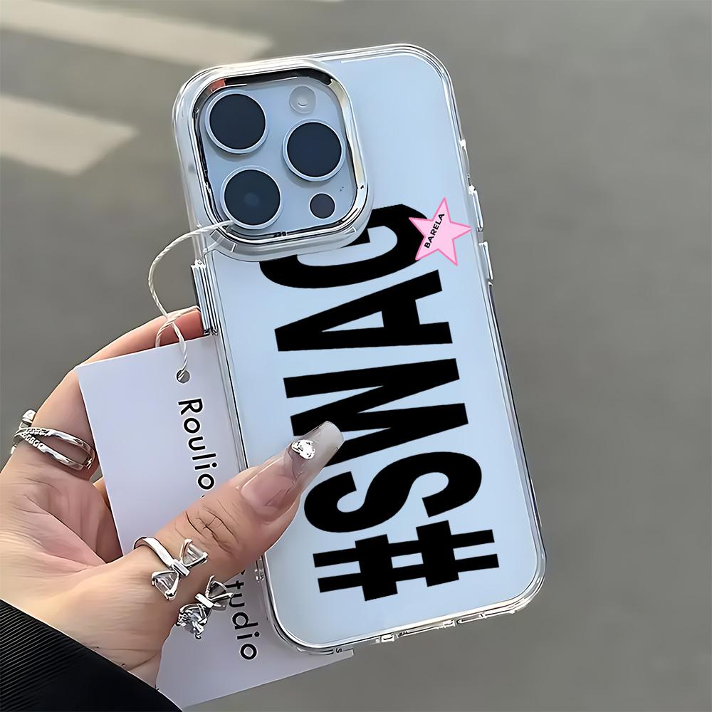 Чехол для телефона для iPhone 17 16e 16 15 14 13 12 11 mini Pro Max X XR XSMAX 8 7 Air Plus Прозрачный Мягкий Чехол ГОРЯЧИЙ Clmj Корейский SWAG