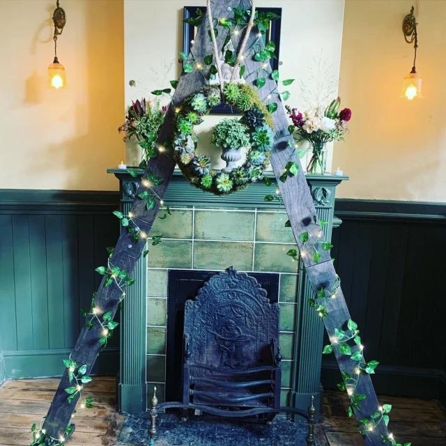 Гирлянды с зелеными листьями - Рождественские украшения - Рождественская гирлянда - Декор спальни - Украшения для свадебного стола - Гирлянды для домашнего декора