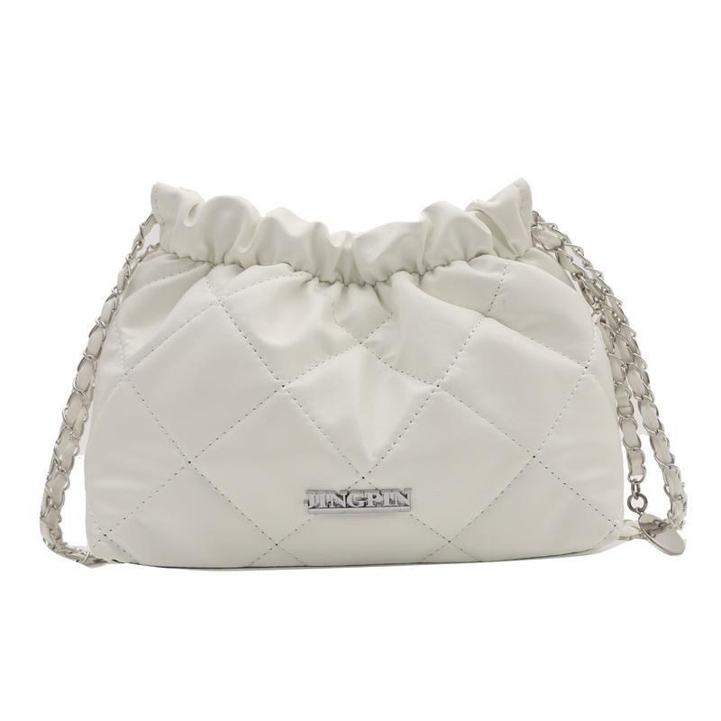 Новая женская сумка-ведро с бриллиантами 2024 года, модная универсальная сумка на плечо, популярная переносная сумка-мессенджер для женщин