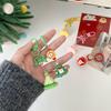 Cartoon Christmas Keychain Cute Resin Santa Claus Xmas Tree Pendant Keyring Bag Accessories Holiday Party Christmas Gift