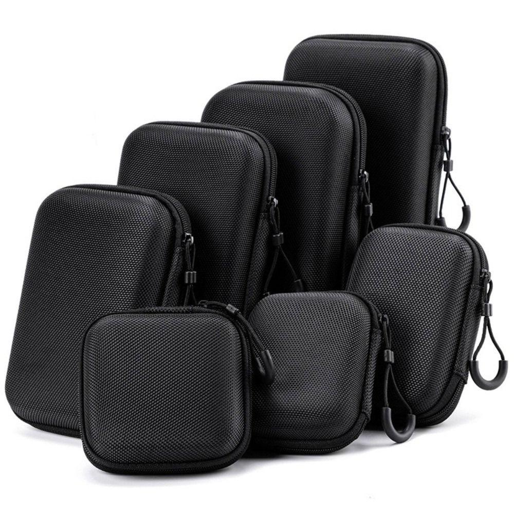 Durable Hard Shell EVA Storage Box Mini Black Pouch Carrying Bag Portable Small Bag Digital Accessories