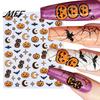 Decorative Nail Stickers Halloween Self Adhesive Stickers, Pumpkin Bat Moon Star Manicure Decals, Women Embellishments Art Decoration for Home