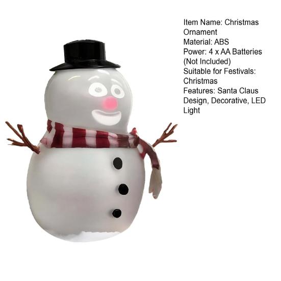 Christmas Ornament Santa Claus Deer Snowman Design LED Light Craft Figure Living Room Desktop Decoration