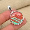 Красный австралийский тройной опал, драгоценный камень, ювелирные изделия из стерлингового серебра 925 пробы, женский кулон для подарков