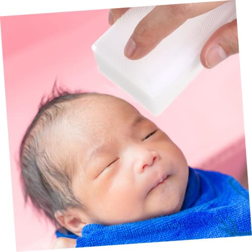 ORFOFE 2-Piece Sensory Brush, Surgical Scrub Brush, Baby Sponge, Bath Cradle Cap Brush, Baby Bath Scrubber