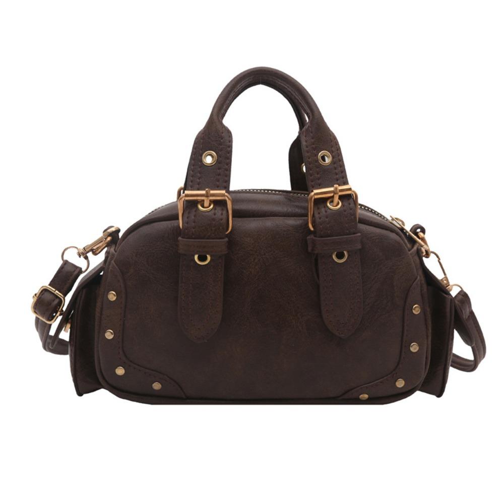 Pu Leather Vintage Underarm Bag Spicy Girl Locomotive Pack Punk Armpit Bag Girls