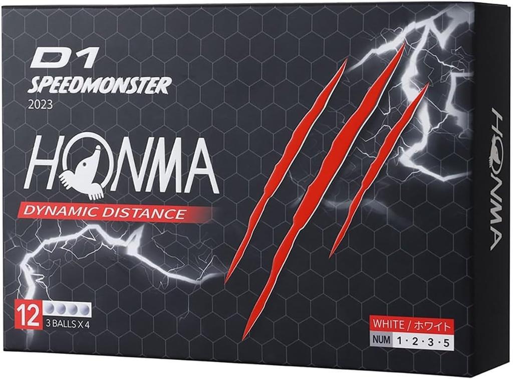 Honma Golf d1 Ball Speed Monster SPEED MONSTER Honma 2 дюжины Белый Белый BTQ2302 Оригинальный набор чистящих листов (24 мяча)