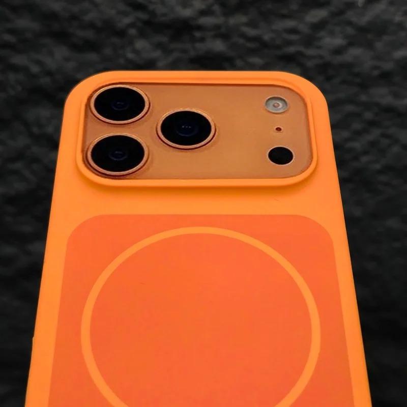 Роскошный Чехол из Жидкого Силикона Конфетного Цвета для iPhone 17 Pro Max 17Pro Мягкие Бамперные Чехлы для iPhone17 Pro Max Магнитный Чехол
