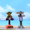 Micro Landscape Mini Road Sign Simulation Stone Signpost Welcome Stake Figurine Fairy Garden