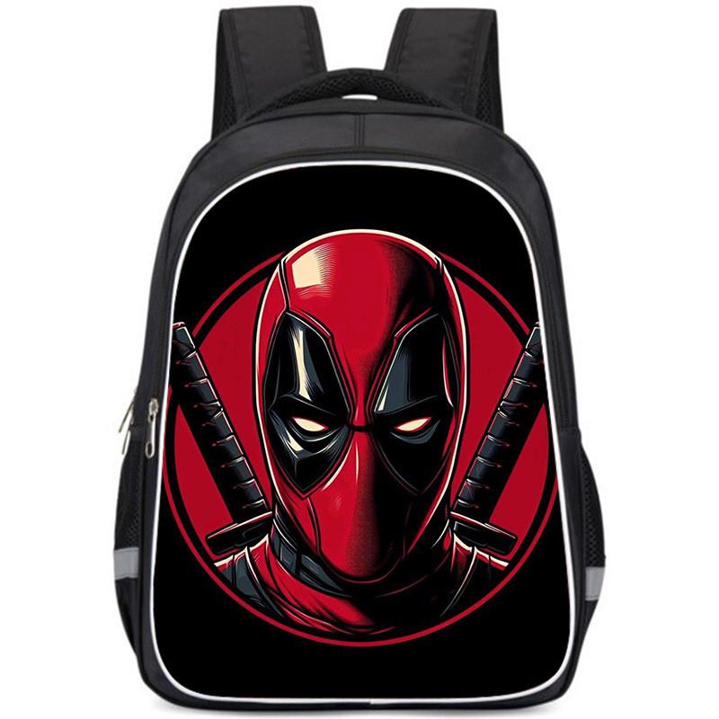 Spacious Deadpool Oxford Cloth Backpack For Kids School Lightweight And Durable