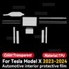 For TESLA Model X 2023 2024 Car Interior Center Console Screen Protective Film Anti-scratch Repair Sticker Accessories