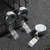 1pc Office Supplies Stationery Metal Anti-Lost Clip Key Ring Badge Holder Retractable Lanyards