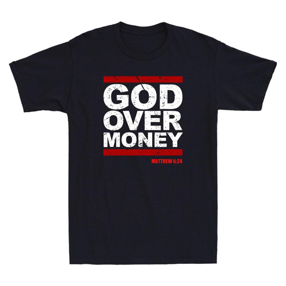 God Over Money Matthew 6:24 Christian Bible Faith Quote Vintage Unisex's T-Shirt