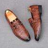 New Men's White Brown Knit Pattern Wedding Dress Shoes Male Casual Flats Loafers Homecoming Prom Zapatillas Hombre