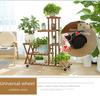 Multi-Layer Solid Wood Flower Stand for Balcony & Living Room