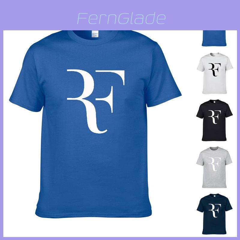 Мужская футболка Roger Federer Модная футболка Хлопковая Летняя Классическая Футболка с принтом Топы