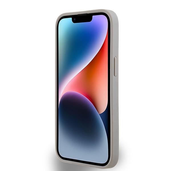 Dkny Dkhcp14Sprthsle Iphone 14 / 15 / 136.1 Beige Hardcase Leather Mono Stripe & Metal Logo