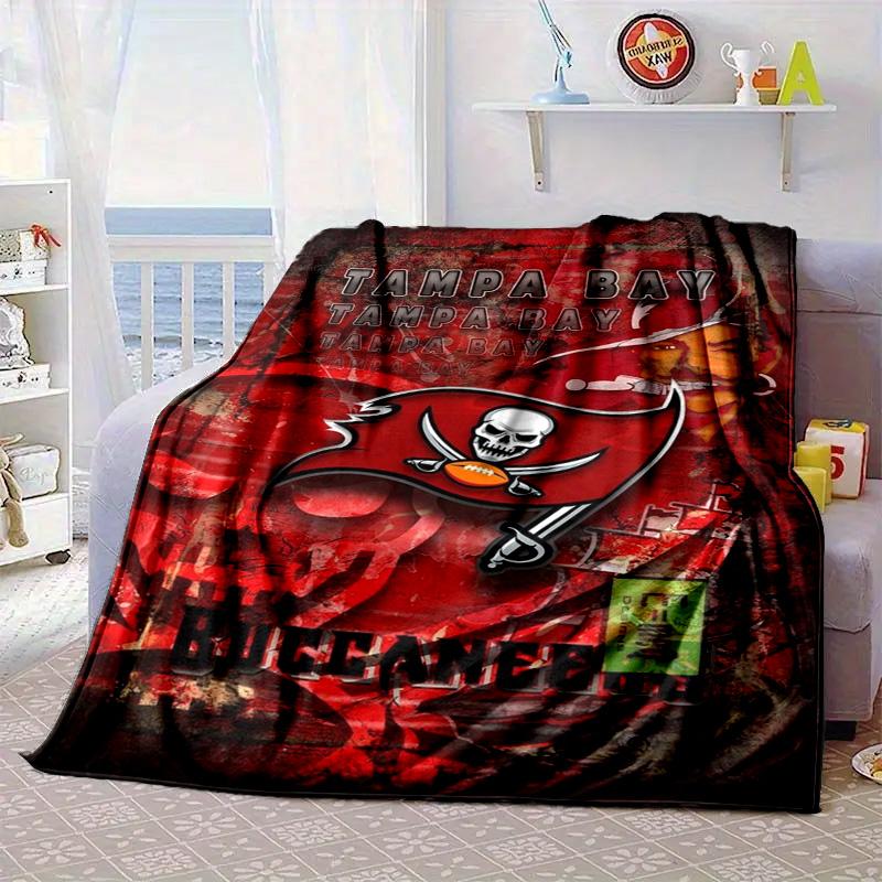 Tampa Bay Buccaneers Logo Portable Blanket/Soft Blanket Bedding Blanket Suitable for Travel Camping Living Rooms Offices Sofas Fan Gifts
