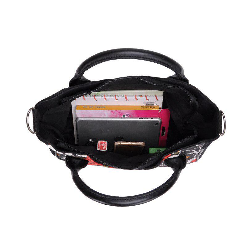 Холщовая сумка с человеческим принтом, готическая женская сумка, модная Холстовая сумка с черепом розы, большая сумка, женские ручные сумки