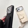 Для iPhone Air 16 15 17 Pro Max 11 12 13 14 Plus Кошелек Ремешок Чехол для Телефона Карманчики для Карт Сумка через Плечо Шнурок Искусственная Кожа Силиконовая Крышка