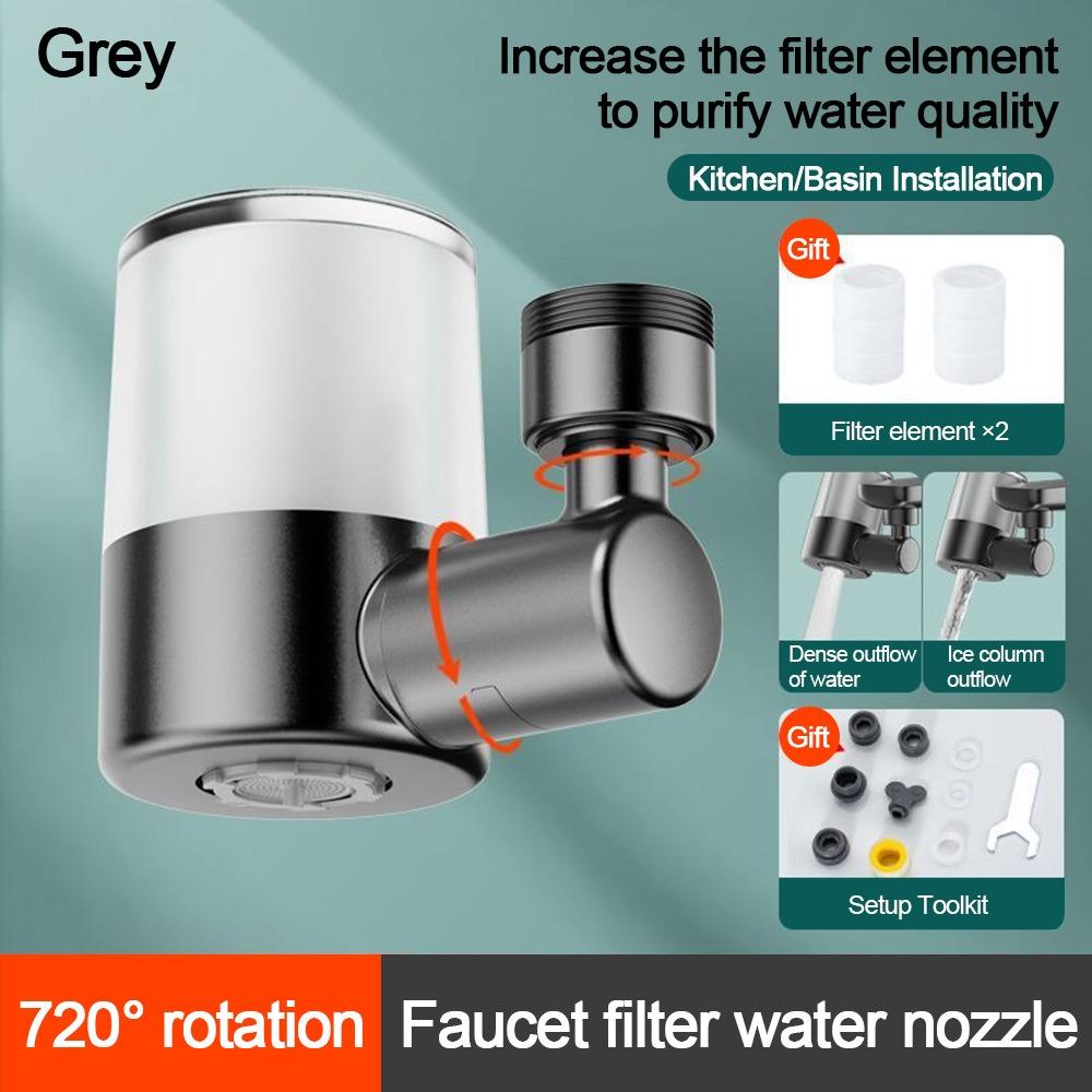 Anti-splash Kitchen Faucet Nozzle Water Saving 2-Mode Adjustable Sprayer Nozzle Tap Spray 720°Rotation Water Outlet Taps