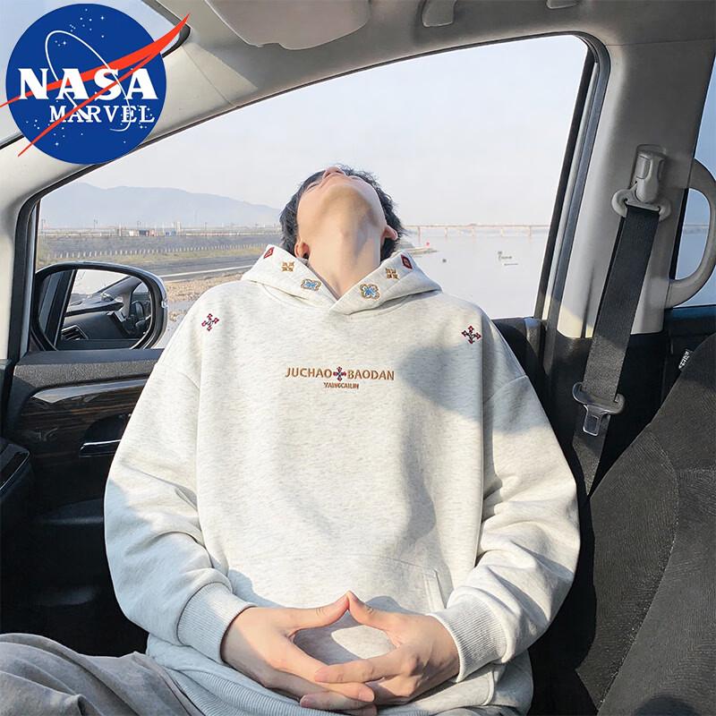 Мужская толстовка с капюшоном NASA MARVEL с вышивкой