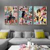 Modern Fashion Graffiti Street Pop Art Woman Frameless Poster Painting Canvas Print Wall Picture For Living Room Home Decoration