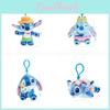 Summer Stitch Series Plush Keyring With Hat Wearing Swimming Ring Design