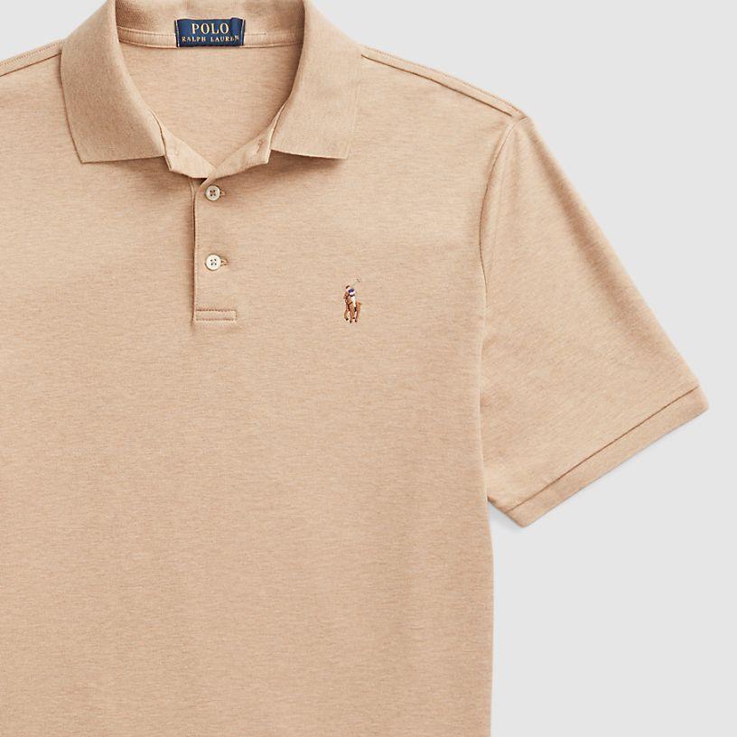Polo Ralph Lauren однотонная рубашка поло с коротким рукавом и вышитым логотипом, мужские топы коричневого цвета MNPOKNI1N822777-260