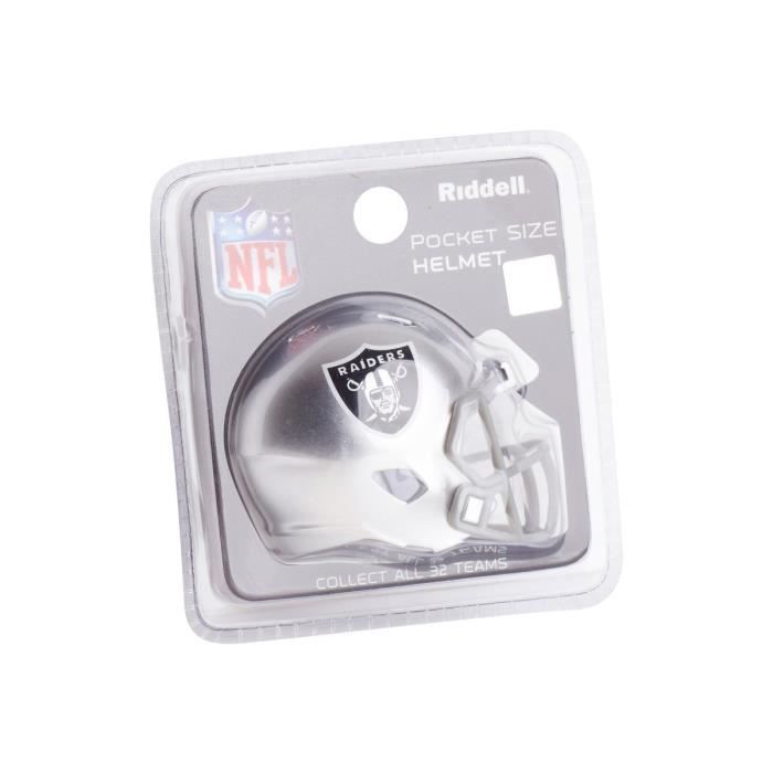 Casque De Football - RIDDELL - Speed Pocket - Oakland Raiders - Mini - 5 Cm - Officiel NFL