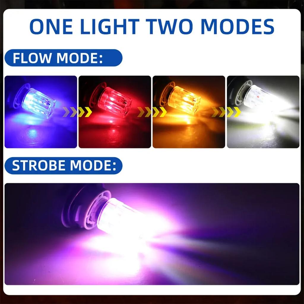 10 шт. Мотоциклетный стробоскопический задний фонарь 1157 Стоп-сигнал 16SMD Мигающий предупреждающий свет для скутера Мотоциклетные аксессуары 12 В