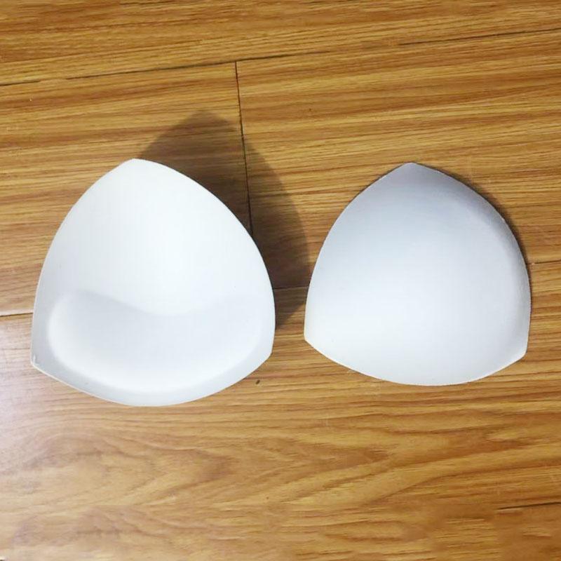 1 пара женских интимных аксессуаров Треугольные губки Купальник Грудь Пуш-ап Подкладка Бюстгальтер Поролоновая вставка Хлопковые Усилители груди