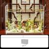Transparent Desktop Aquarium with Lid Turtle Tank Durable Ecological Water Tank  for Home