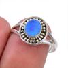 Natural Australian Opal Gemstone 925 Solid Sterling Silver Ring Size 7.5 L2f19