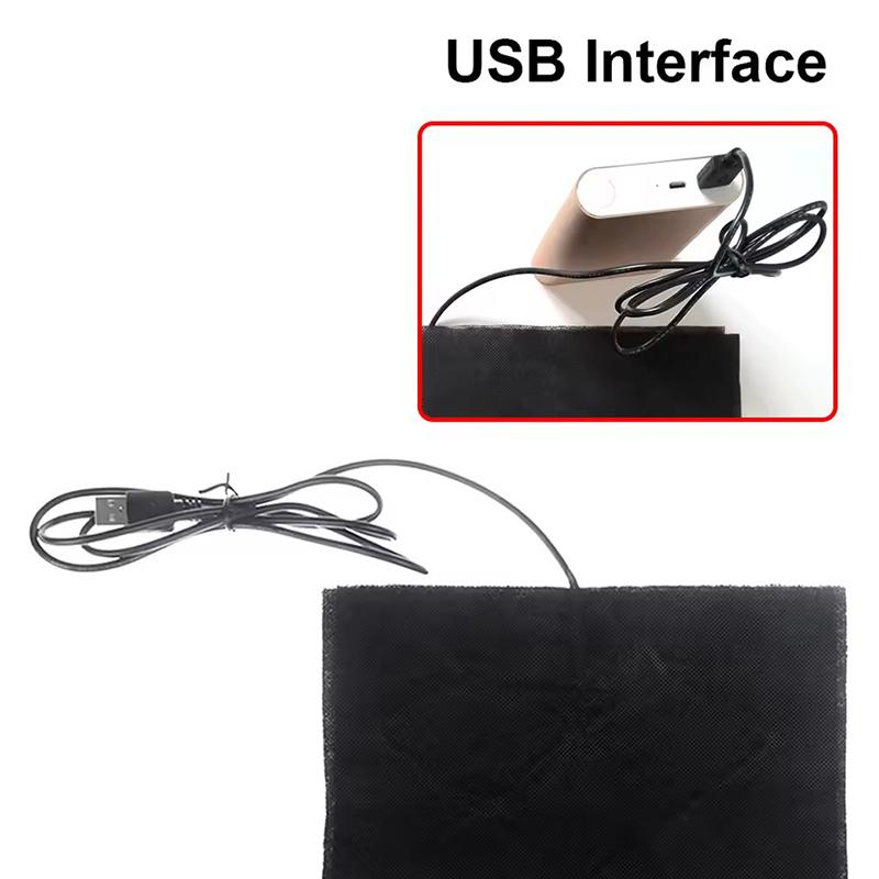 Зимняя грелка 5 В USB с теплой пастой, грелка из углеродного волокна, грелка для тела, быстро нагревающаяся нагревательная пленка, электрический инфракрасный коврик для жара