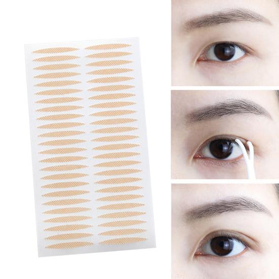 Yousheng 10 листов двойных наклеек для век с сильной липкостью, дышащая сетка натурального телесного цвета, инструмент для макияжа, бесшовная двойная лента для укладки век