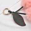 1PC Soft Plush Ball Key Chain Faux Fur Cherry Car PomPom Pendant Keyring