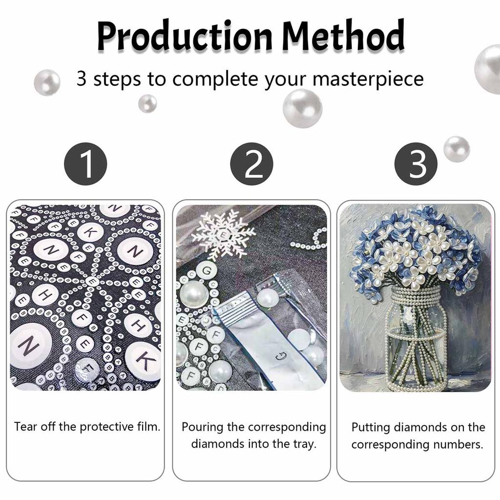 Цветочная жемчужная картина ручной работы DIY жемчужная арт-картина наклейки домашний декор подарки