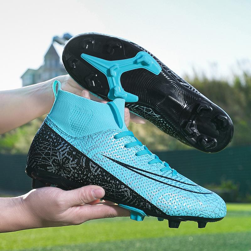 Special Assassin C Ronaldo for Children's Football Shoes Training Summer Breathable Anti-skid Competition Sneaker High-top AG Spike TF.