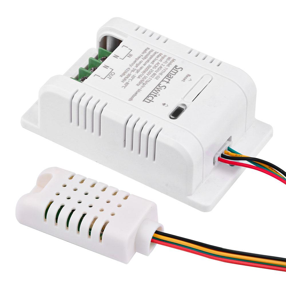 eWeLink Smart TH16 Switch Temperature and Humidity Switch Monitoring WiFi Switch Wireless Control for Alexa Google Home
