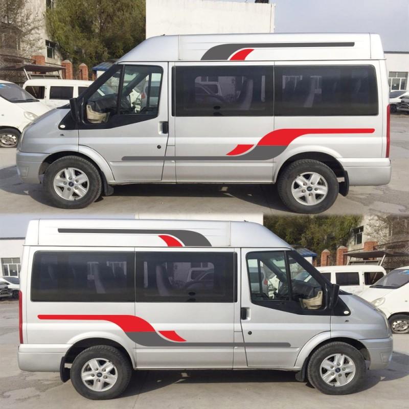 4 шт. виниловые графические наклейки для Ford TRANSIT LWB Caravan Trailer Camper Van