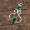 Ювелирные изделия с подвеской из зеленого изумруда, ручная работа, великолепный серебряный кулон, ювелирные изделия из стерлингового серебра 925 пробы для свадебного подарка