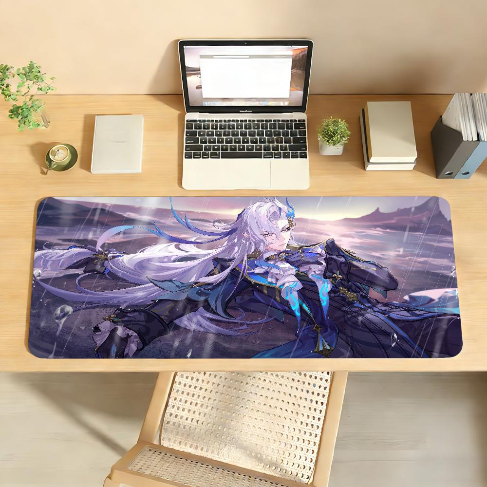 Game Genshin Impact Neuvillette Mouse Pad Computer Laptop Rubber Non-slip Mouse Mat Mousepad Gamers Decoracion Desk Mat
